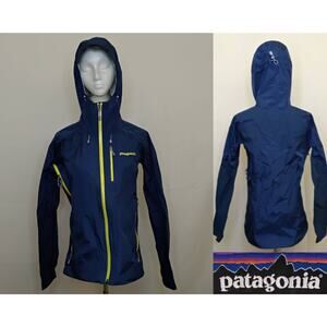 Patagonia Ski Shell Rain Jacket Women's S Blue Full Zip Waterproof #J5306